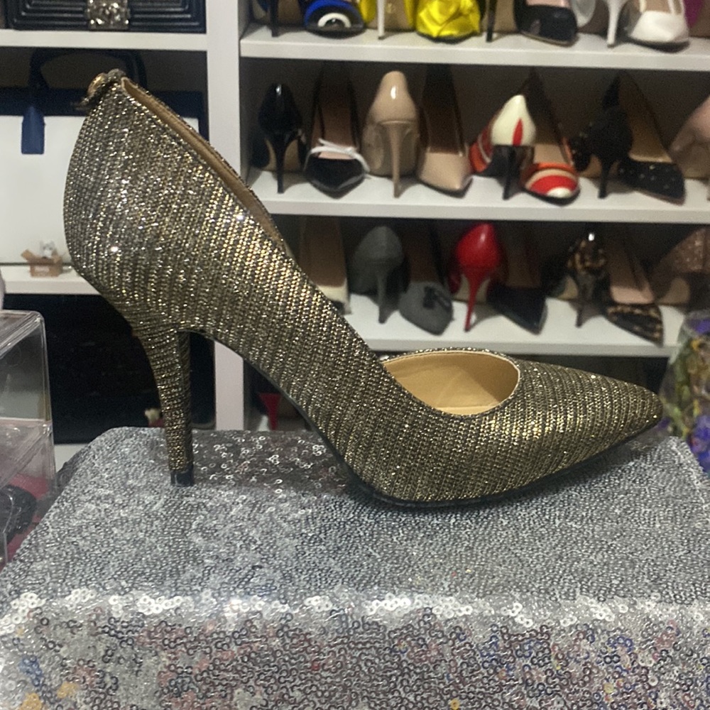Michael Kors Gold/Silver Glimmer Heels - NEW
